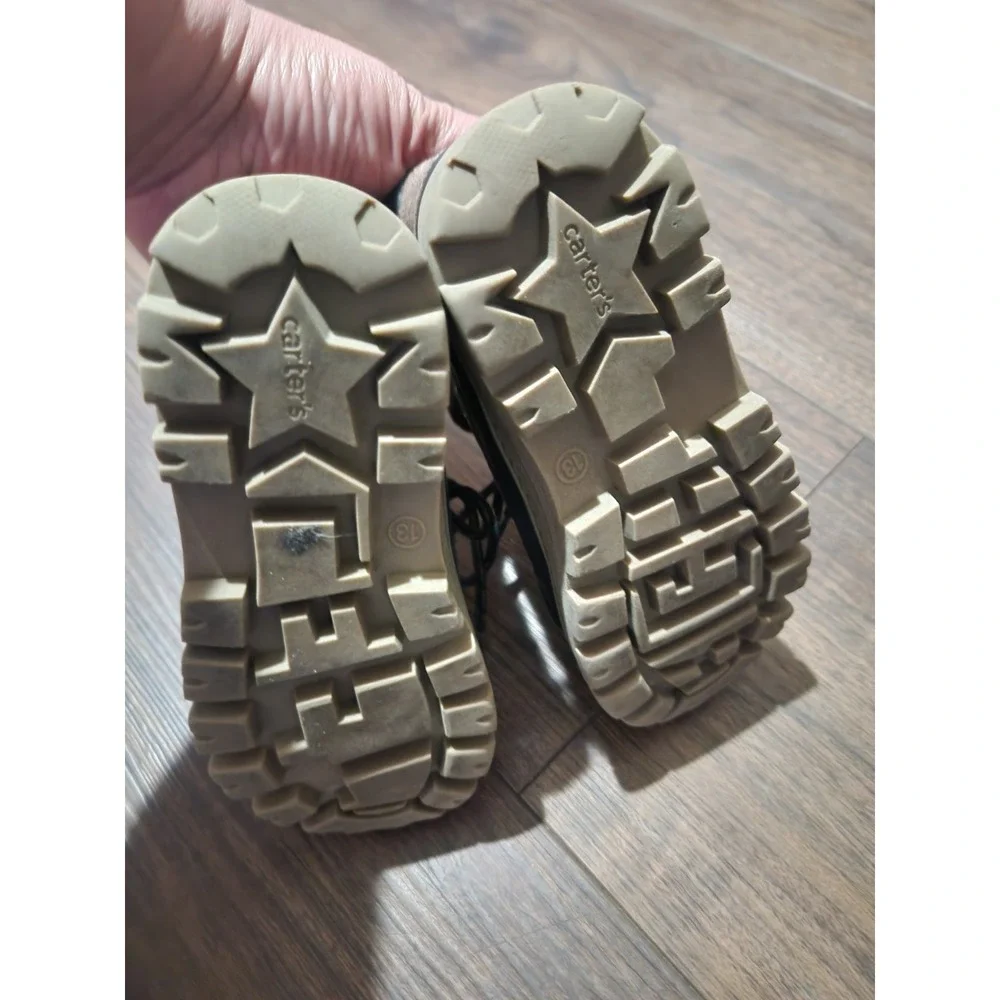 Carter's Boots‎ Shoes Youth Size 13M Navy Brown Gray Duck Winter Kids